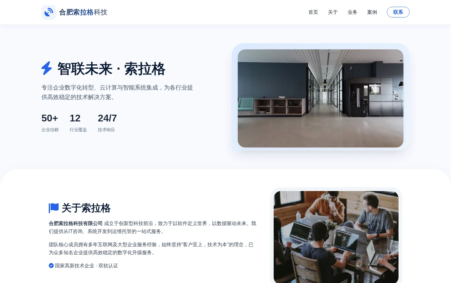 合肥索拉格科技有限公司 页面快照